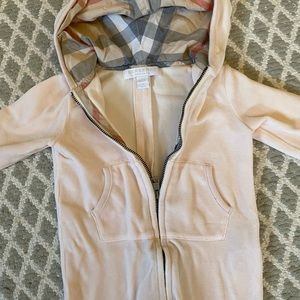 Burberry Baby Girl Hooded Pale Pink Jumper